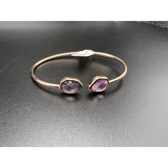 Cuff Bracelet with Purple Stones - Picture 2 of 5